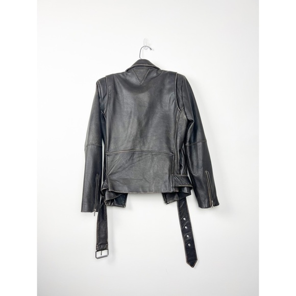 Veda Classic Leather Moto Jacket in Brown L - Picture 9 of 9